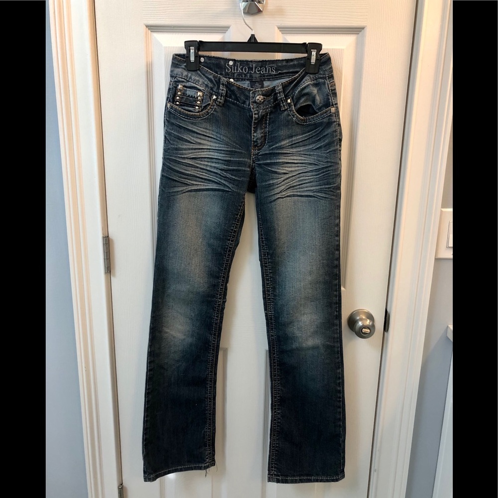 Suko Jeans Embellished Western Boot Cut Size 4